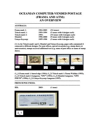 Oceanic Computer Vended Postage